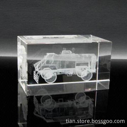 K9 Crystal 3d laser engraving car model inside for display souvenir